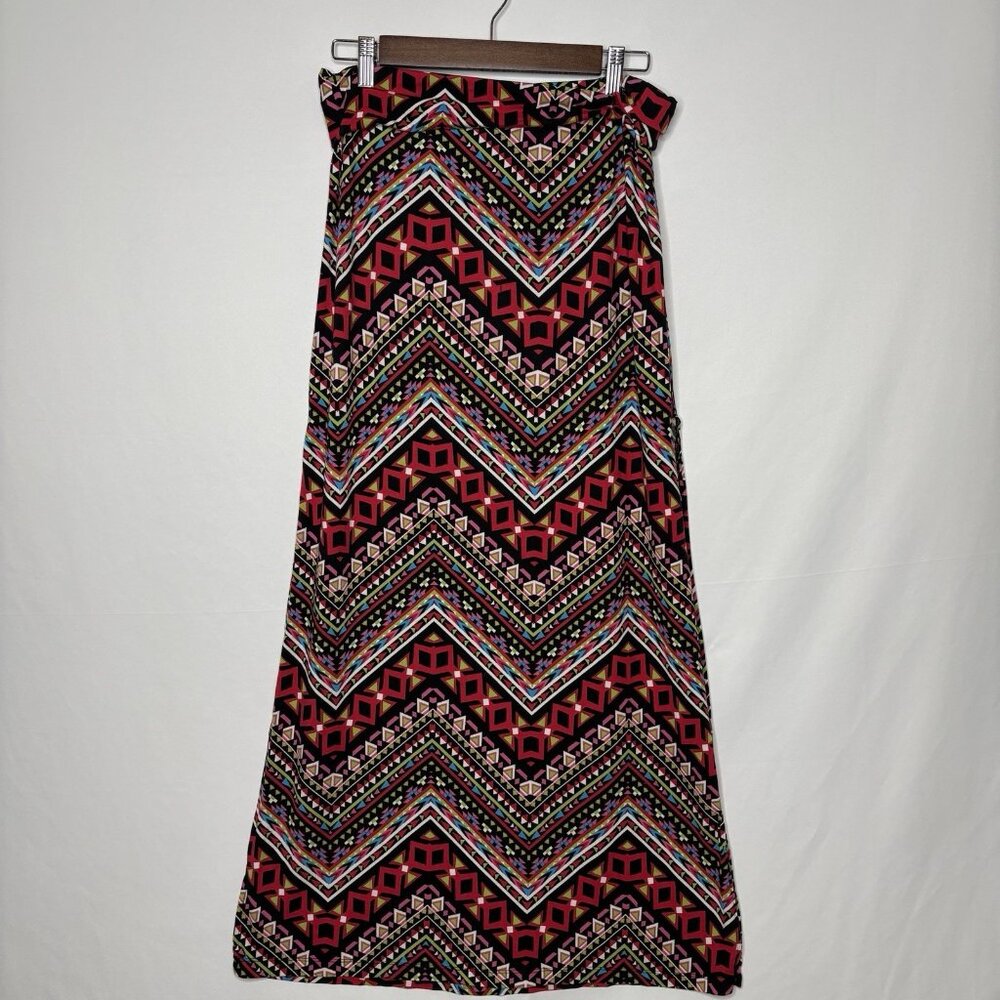 Midi Skirt 2 Side Slits Multicolor Unbranded Excellent Condition No Tags Size 12
